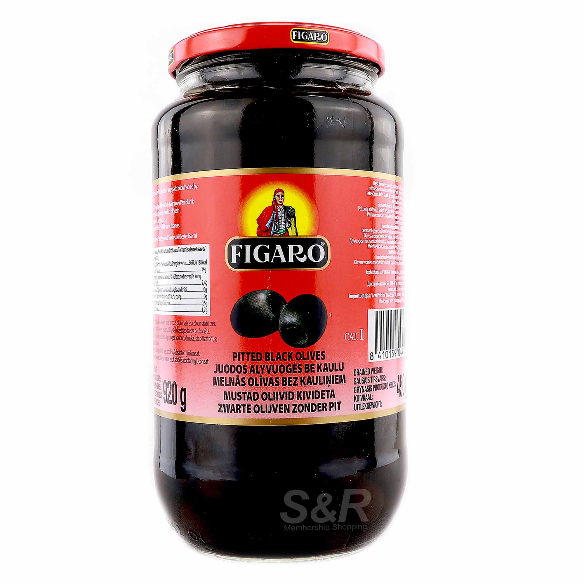 Figaro Pitted Black Olives 920g Figaro Pitted Black Olives 920g